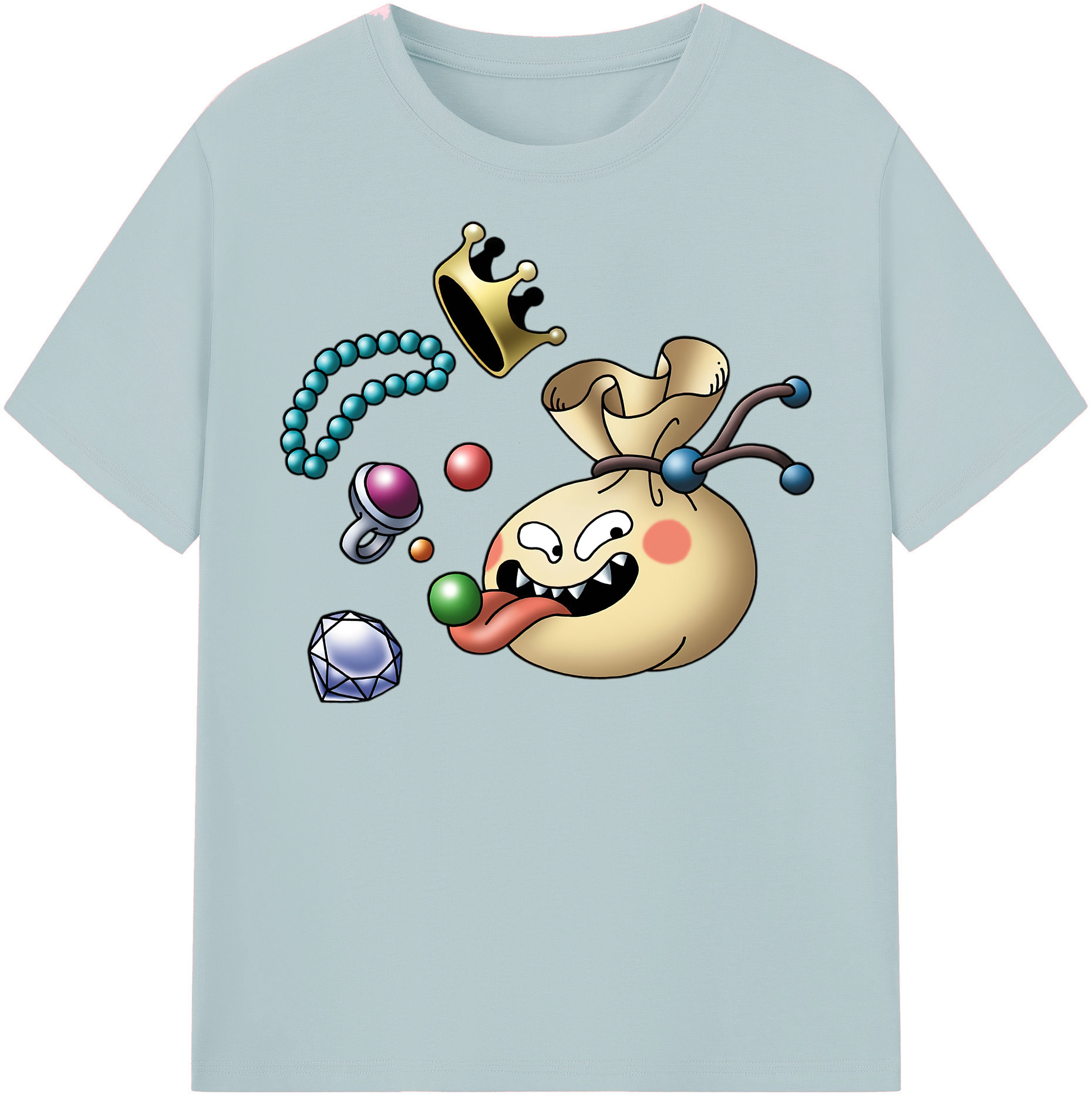 （画像用） ドラゴンクエスト Doragon Kuesuto Dragon Quest 綿100％半袖Tシャツ（フロントプリント）